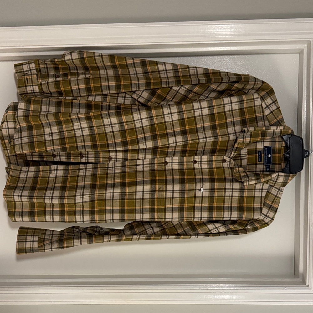 The Southern Shirt Company Plaid Button Down Shirt - Green and Brown